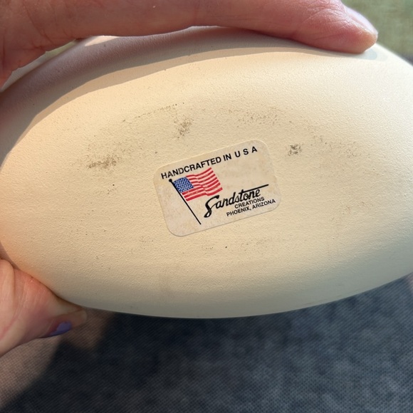 Sandstone Creations Art Pottery Hand Painted Signed DeGrazia Water Flask Vase - Picture 3 of 6